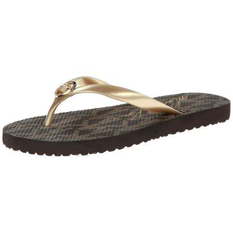 michael kors high heel gold|michael kors gold flip flops.